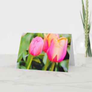 CARTE DE REMERCIEMENTS TULIPS DE PRINTEMPS