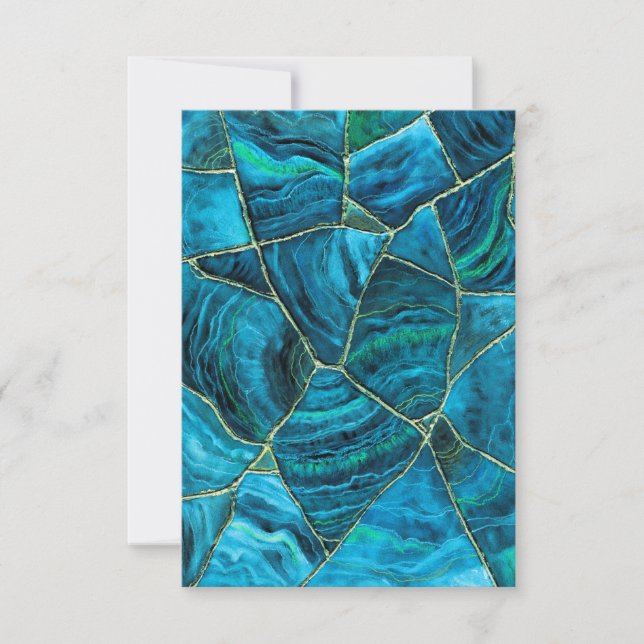 Carte De Remerciements Tulum Cenote Marbre Turquoise (Devant)