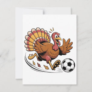 Carte De Remerciements Turquie Jouer au football Thanksgiving Sport amour