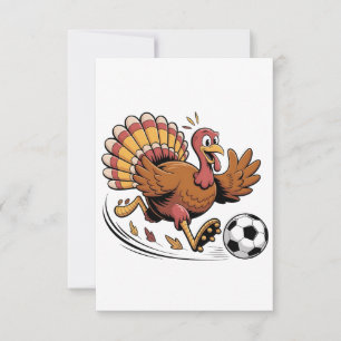 Carte De Remerciements Turquie Jouer au football Thanksgiving Sport amour
