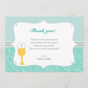 Carte de remerciements Turquoise de Chalice