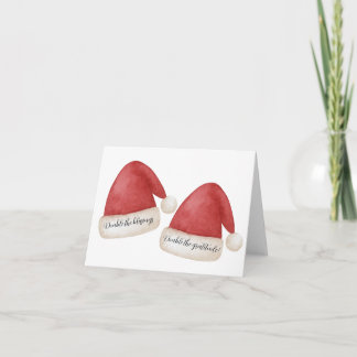 Carte De Remerciements Twin Santa Babies Thank You Card