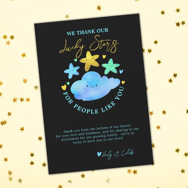 Carte De Remerciements Twinkle Twinkle Little Star Baby shower (Créateur téléchargé)