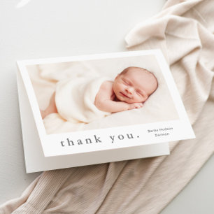 Carte De Remerciements Type Simple Photo Bébé