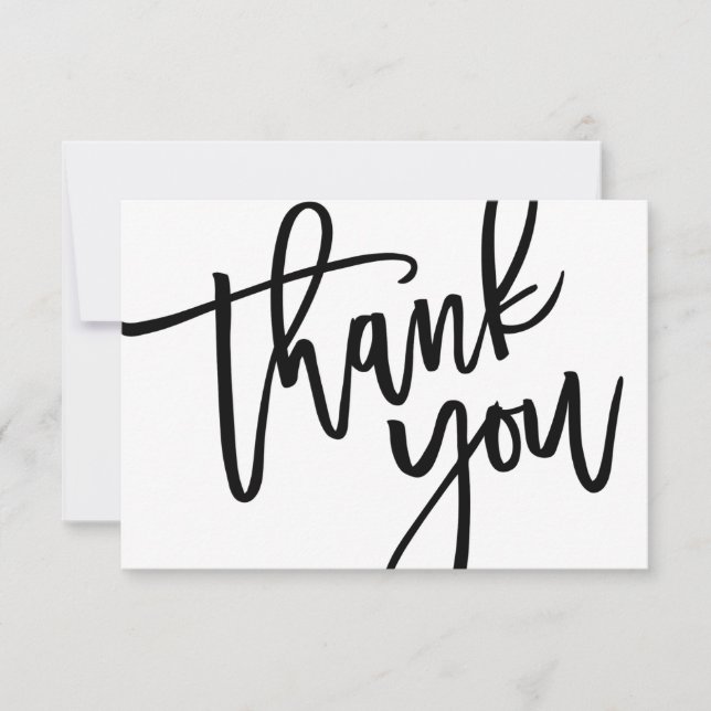 Carte De Remerciements Typographie, Lettres, Baby shower, Anniversaire (Devant)