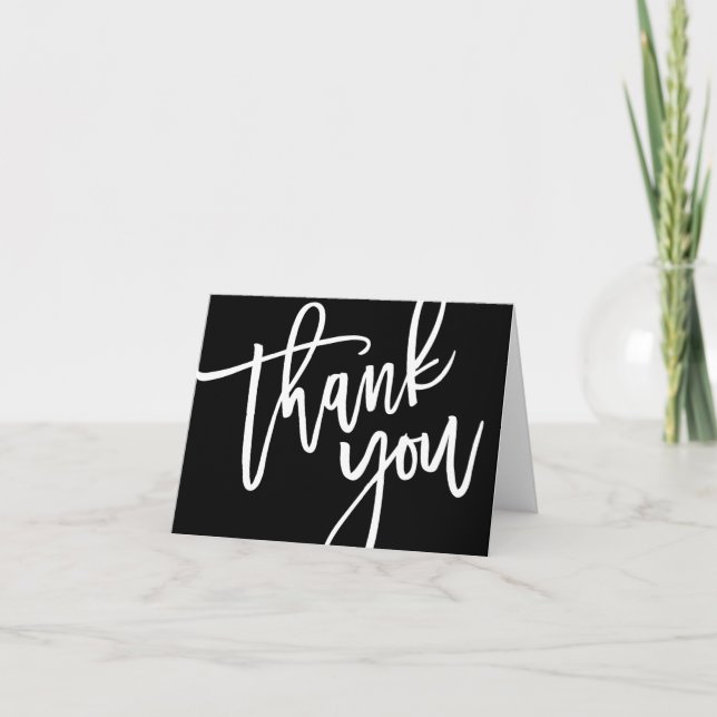 Carte De Remerciements Typographie, Lettres, Baby shower, Anniversaire (Devant)