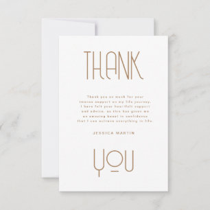 Carte De Remerciements Typographie moderne Photo Graduation Party Invitat