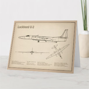 Carte De Remerciements U-2 Dragon Lady - Plan directeur de l'avion SD