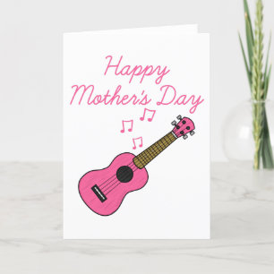Carte De Remerciements Ukulele Fête des mères Uke Player Musicien