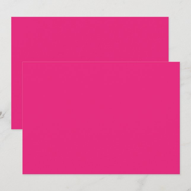 Carte De Remerciements un arrière - plan rose avec une bordure noire (Devant / Derrière)