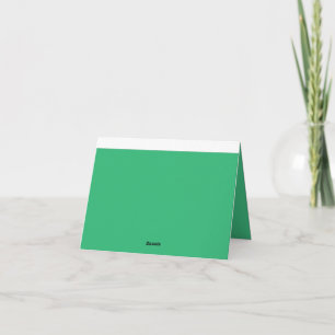 Carte De Remerciements un arrière - plan vert avec une bordure blanche