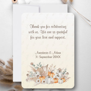 Carte De Remerciements Un Baby shower Boho Un Peu Citrouille