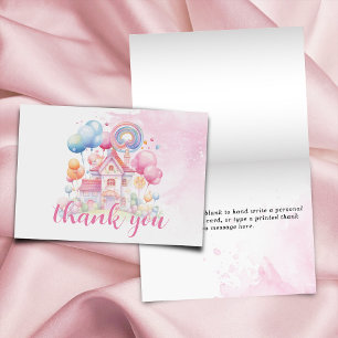 Carte De Remerciements Un Baby shower-bonbons un peu amoureux