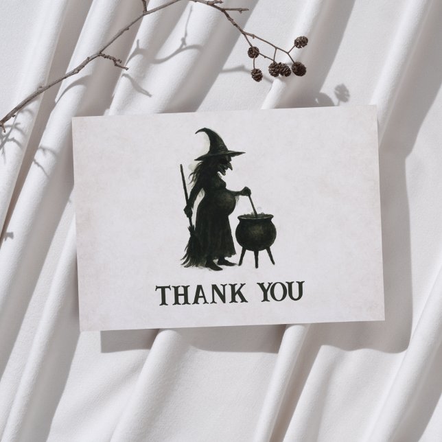 Carte De Remerciements Un bébé brasse un Baby shower d'Halloween (Créateur téléchargé)