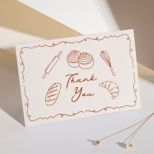 Carte De Remerciements Un briquet dans le Baby shower du four plié