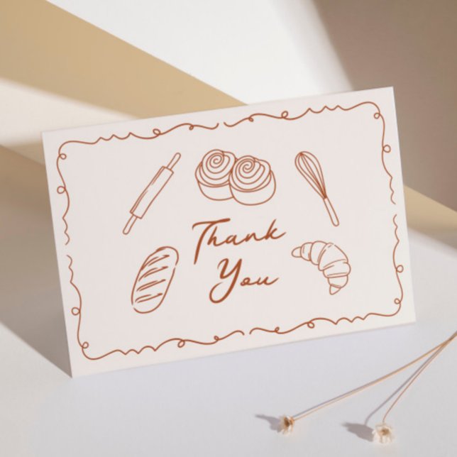 Carte De Remerciements Un briquet dans le Baby shower du four plié (Créateur téléchargé)