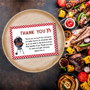 Carte De Remerciements Un Bun Dans Le Four Baby-Q Barbeque