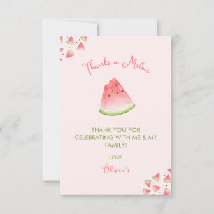 Carte De Remerciements Un dans la pastèque Melon Anniversaire