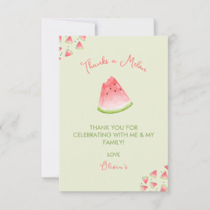 Carte De Remerciements Un dans la pastèque Melon Anniversaire