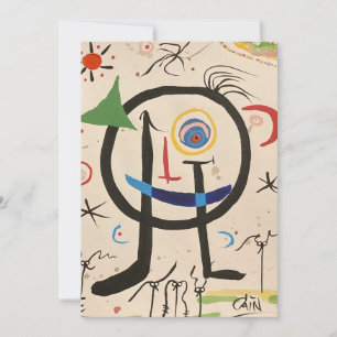 Carte De Remerciements Un hommage à Miró