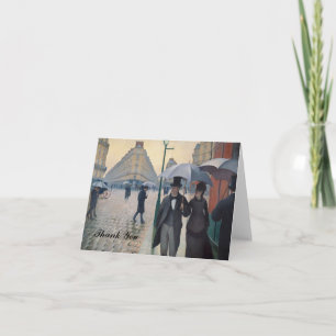 Carte De Remerciements Un jour pluvieux à Paris par Gustave Caillebotte