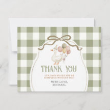 Un joyeux anniversaire d'oie sage Gingham