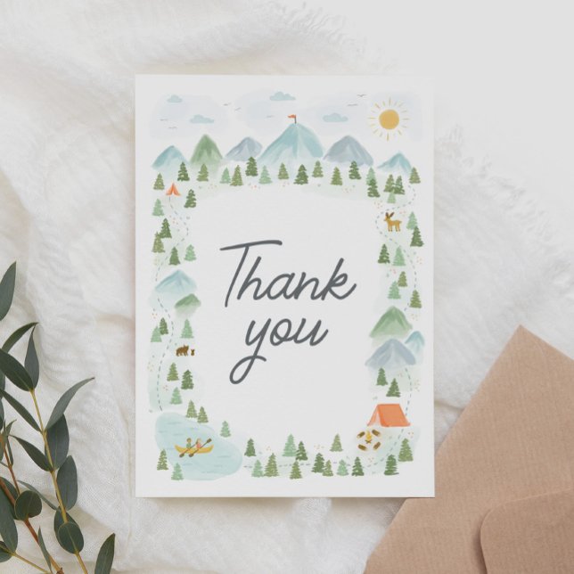 Carte De Remerciements Un Joyeux Camping Anniversaire (Créateur téléchargé)