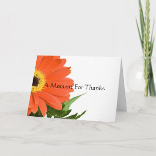 Carte De Remerciements Un moment pour des mercis