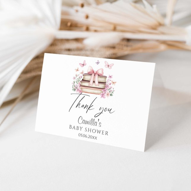Carte De Remerciements Un nouveau chapitre Baby shower (Créateur téléchargé)