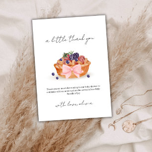 Carte De Remerciements Un petit Baby shower à la tourte de Berry Bow