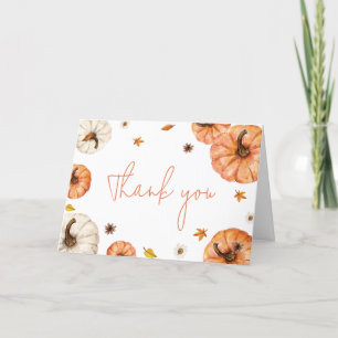 Carte De Remerciements Un Petit Baby shower Citrouille