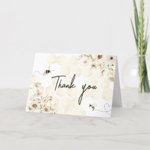 Carte De Remerciements Un petit Baby shower d'abeilles au miel
