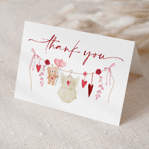 Carte De Remerciements Un petit Baby shower de Saint Valentin