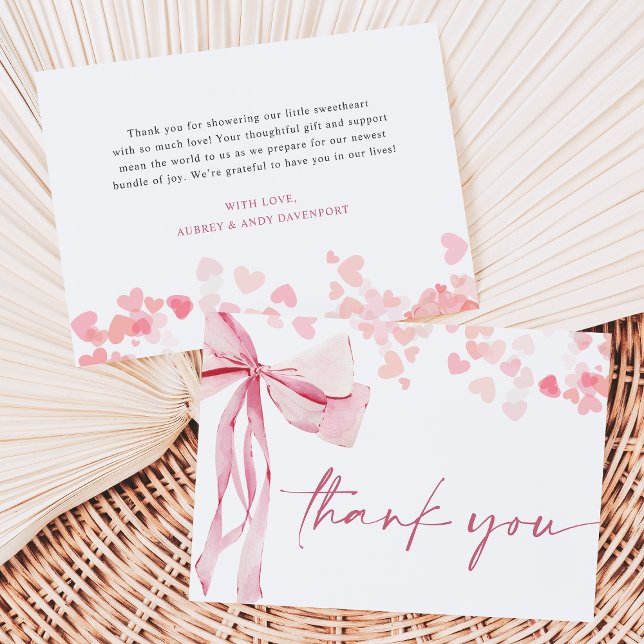 Carte De Remerciements Un petit Baby shower de Saint Valentin (Créateur téléchargé)