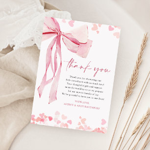 Carte De Remerciements Un petit Baby shower de Saint Valentin