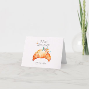 Carte De Remerciements Un Petit Croissant Est Sur Le Chemin Baby shower M