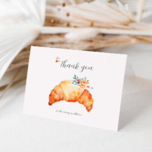 Carte De Remerciements Un Petit Croissant Se Trouve Sur Le Chemin Du Baby