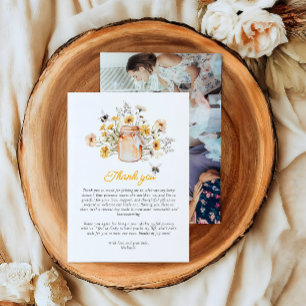 Carte De Remerciements Un Petit Miel Sur Le Chemin Baby shower Aquarelle