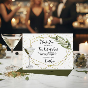 Carte De Remerciements Un petit peu de plaisir Soirée Martini