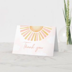 Carte De Remerciements Un petit rayon de soleil Baby shower