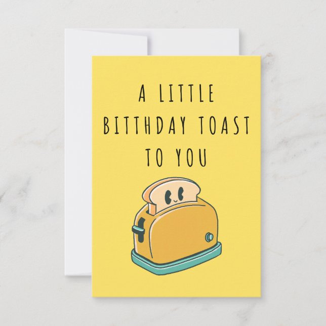 Carte De Remerciements Un petit toast d'anniversaire pour vous-drôle mess (Devant)