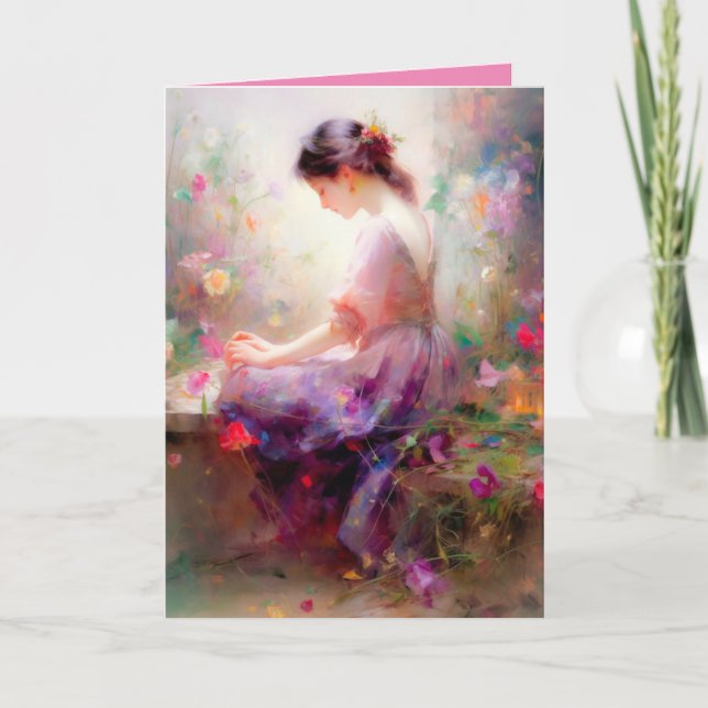 Carte De Remerciements Un rêve de jour de fleurs (Devant)