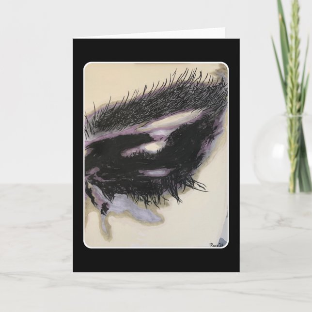 Carte De Remerciements 'Un souvenir dans l'obscurité' Tableau sur un (Devant)