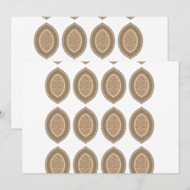 Carte De Remerciements Un tapis rectangulaire avec un motif géométrique c (Devant / Derrière)