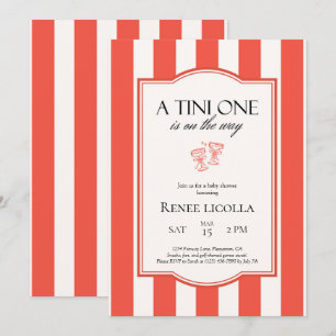 Carte De Remerciements Un Tini sur la voie de l'invitation Baby shower