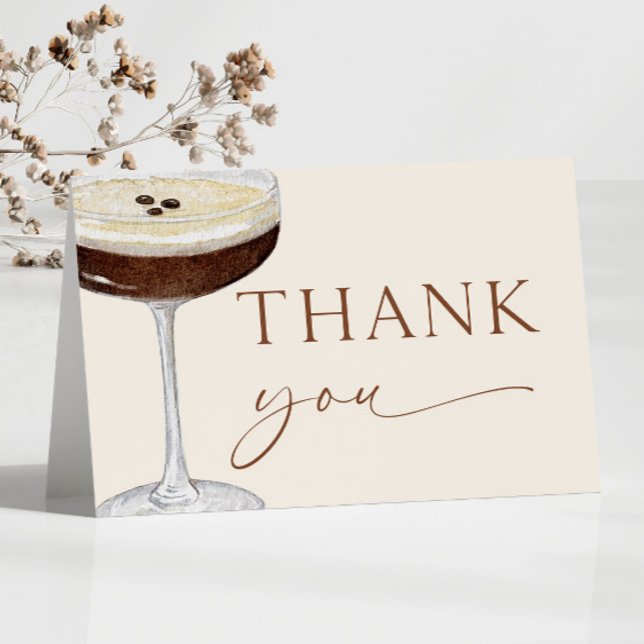 Carte De Remerciements Un Tini Un Peu Plus Ancien Expresso Martini Annive (Créateur téléchargé)
