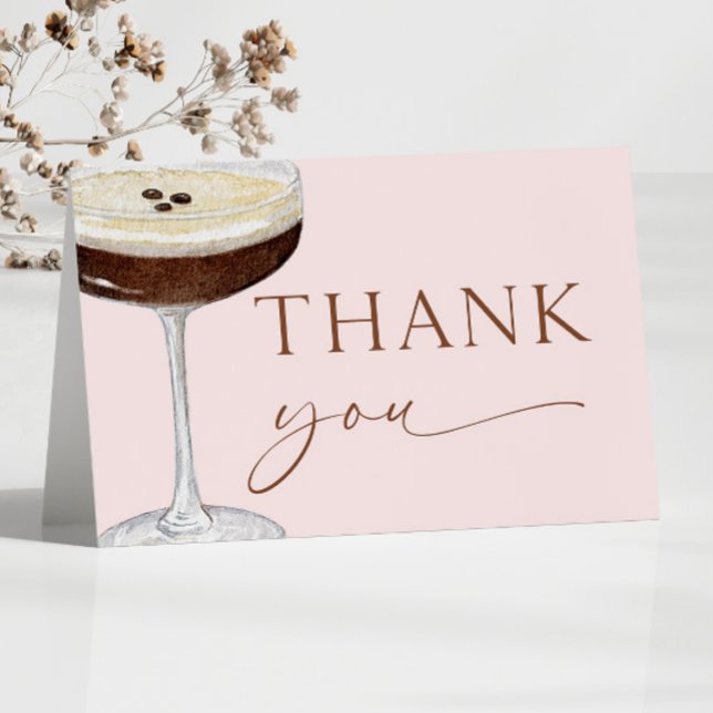 Carte De Remerciements Un Tini Un Peu Plus Ancien Expresso Martini Annive (Créateur téléchargé)
