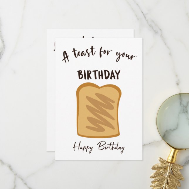 Carte De Remerciements Un Toast Pour Votre Anniversaire (Devant/Arrière en situation)