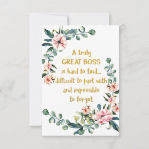 Carte De Remerciements Un vrai grand patron Appréciation Cadeau Boss Merc