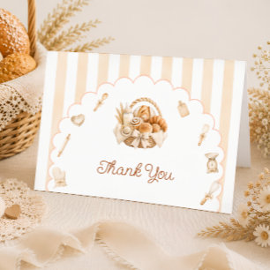 Carte De Remerciements Une Fête Bébé avec un Petit Pain au Four